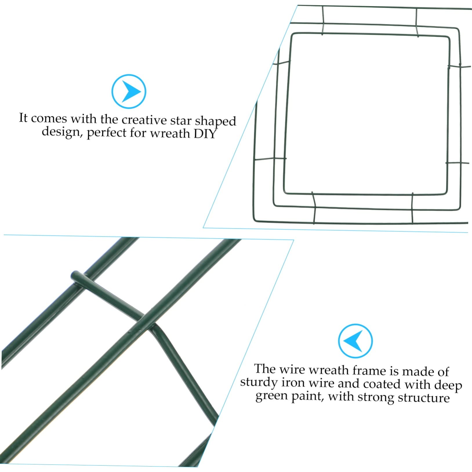Ciieeo 4 Stck Stabile Eisenkranz Ringe Grüner Draht Kranzrahmen für DIY Blumenkränze Kreative Wand und Festtagsdeko Robustes Material für Weihnachten Hochzeit und Feierlichkeiten