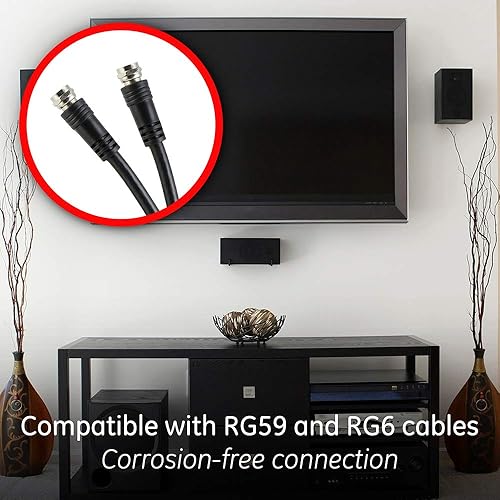 Miniatura 10 de GE 73756 - Divisor de cable coaxial digital de 3 vías, 2.5 GHz 5-2500 MHz, compatible con RG6, TV HD, satélite, Internet de alta velocidad,