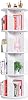 EasyCom Rotating Bookshelf with Metal Frame, 360 Display Wood Revolving Bookcase, 4-Tier Corner Bookshelf with Storage, Floor Standing Spinning Bookshelf for Living Room, Office, White