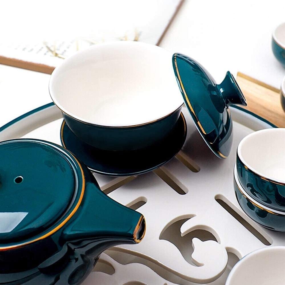 Zestaw Do Herbaty 11-częściowy Zestaw Do Herbaty Filiżanka Czajniczek Z Tacą I Porcelanowym Zestawem Dla 8 Osób Strona Główna Akcesoria Kuchenne