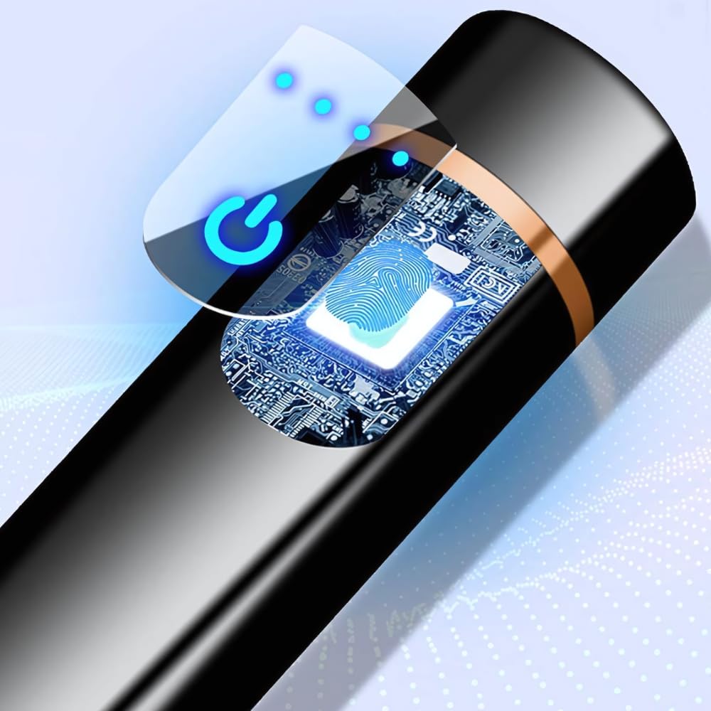 Drumstone 𝟏𝟓 𝐘𝐄𝐀𝐑𝐒 𝐖𝐀𝐑𝐑𝐀𝐍𝐓𝐘 Portable Electric Cigarette Lighter, Smart Touch Sensor Mini Electric USB Rechargeable Stylish Lighter Best Gift for Smokers for Men.-picture-19