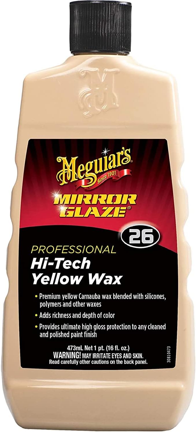 Meguiar'S Hi- Tech Yellow Wax (No. 26) Mirror Glaze 16 Fl. Oz. Yellow