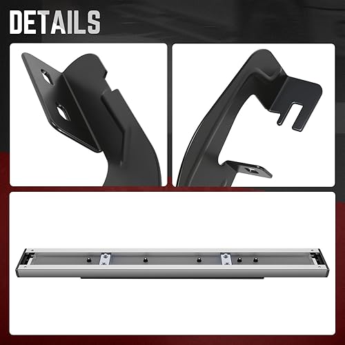 Miniatura 8 de DNA MOTORING Estribos planos de 6.75 pulgadas de ancho, barras laterales compatibles con Chevy Silverado GMC Sierra 15002007-2019 Silverado Sierra
