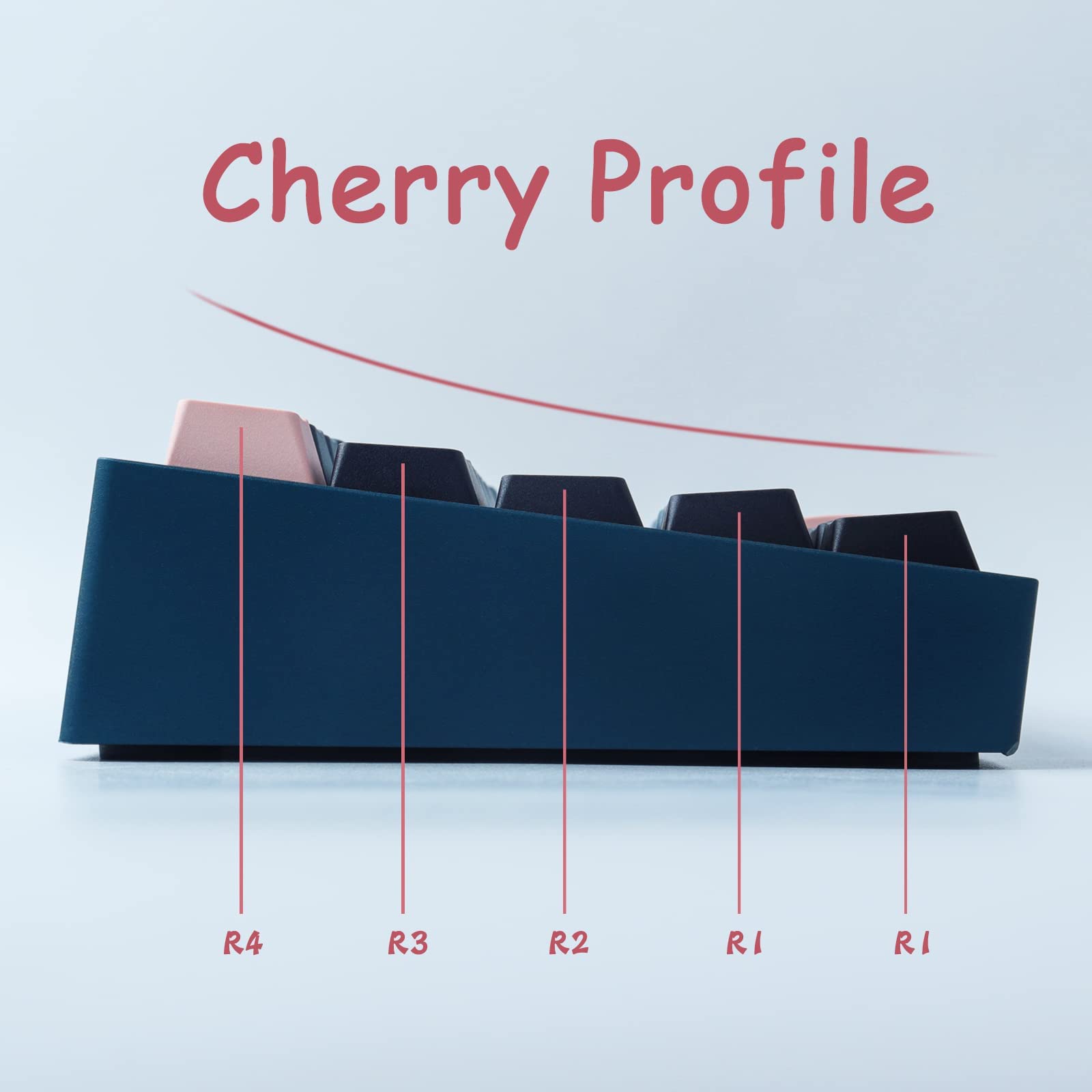 Tsungup NightSakura Lot de 134 touches japonaises en PBT avec barre d'espace 6,25U 7U pour commutateurs Cherry MX