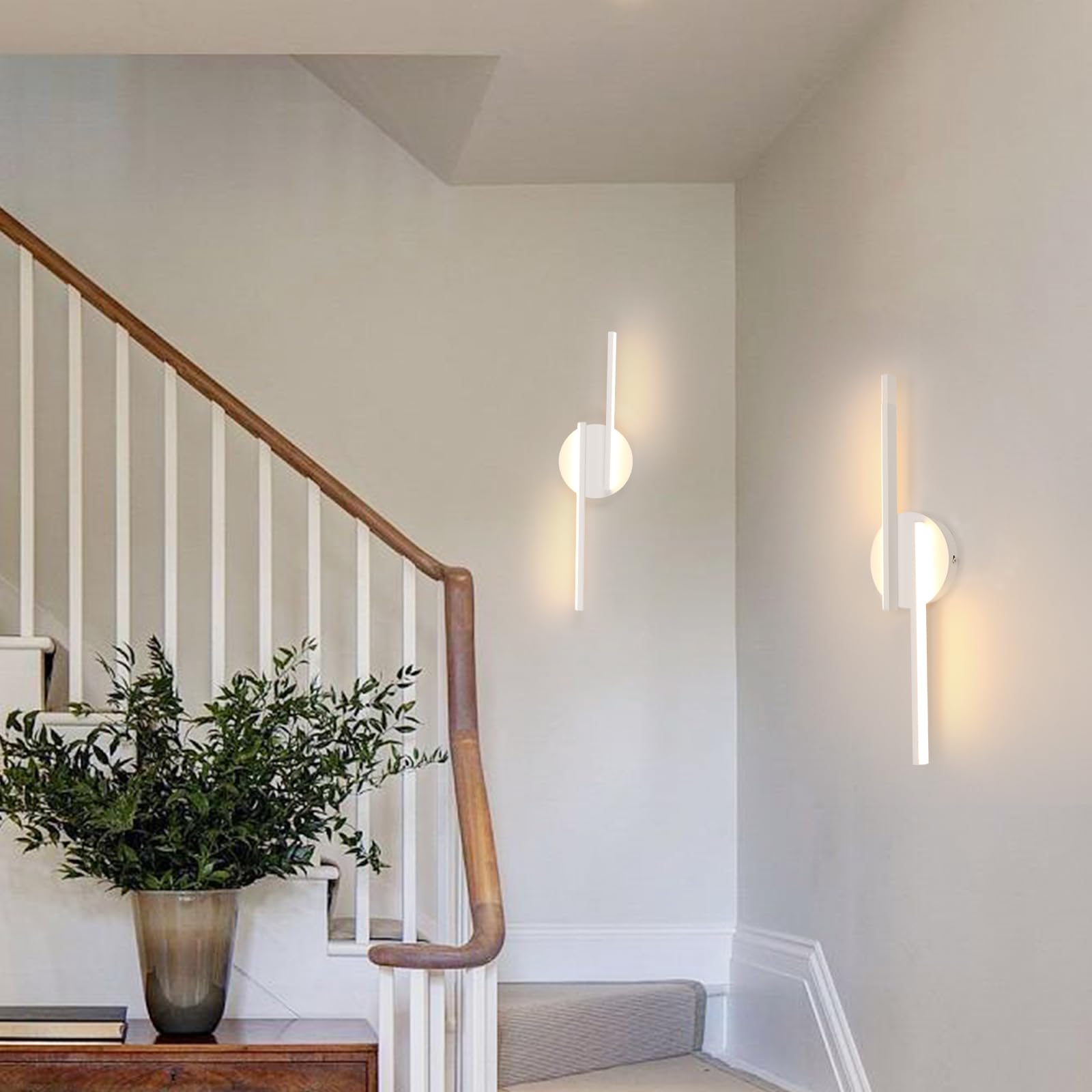 Lampa ścienna LED do wnętrz, 16 W, nowoczesna, 3000 K, ciepłe białe światło, lampa ścienna do salonu, sypialni, korytarza, łazienki, 45 cm
