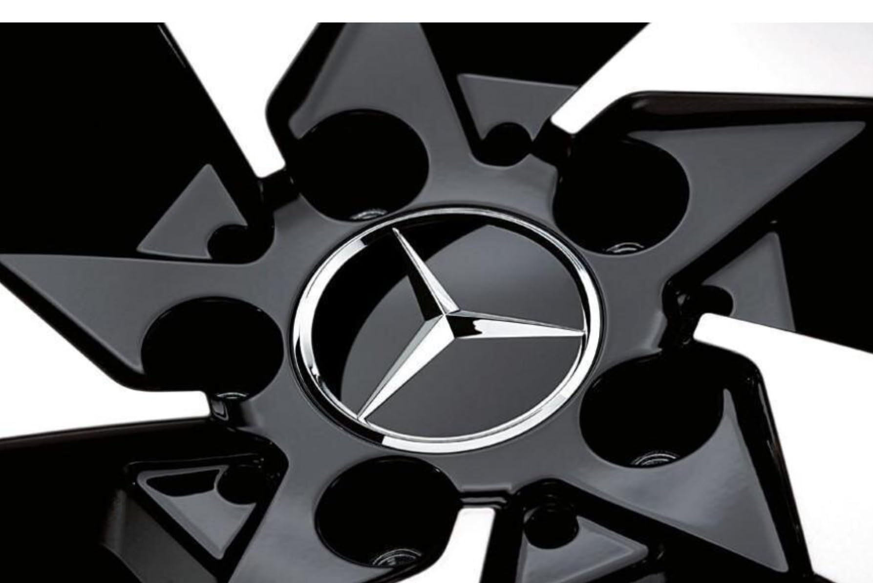 1 x Tapacubos de rueda, color negro | Original Mercedes-Benz