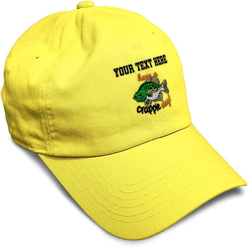 Speedy Pros Soft Baseball Cap Fish Have A Crappie Day Humor Fisherman Cotton Embroidered Dad Hats for Men & Women