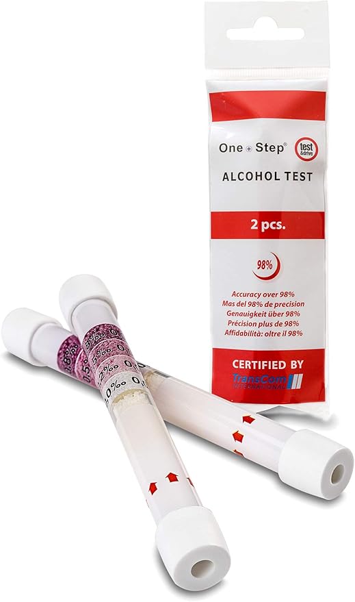 One Step 10 x Alcohol Breathalyzer Breath Tester Kit UK & EU