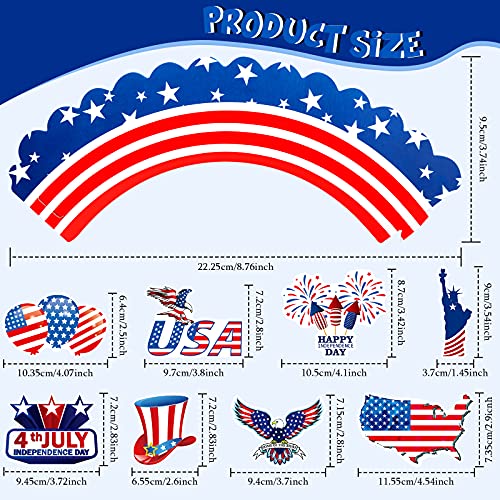 Fourth Of July 96 Pieces Cupcake Wrappers And Toppers Decoration For Memorial Day Labor Day Veterans Day Independence Day And Other Patriotic Holidays #TOP2
