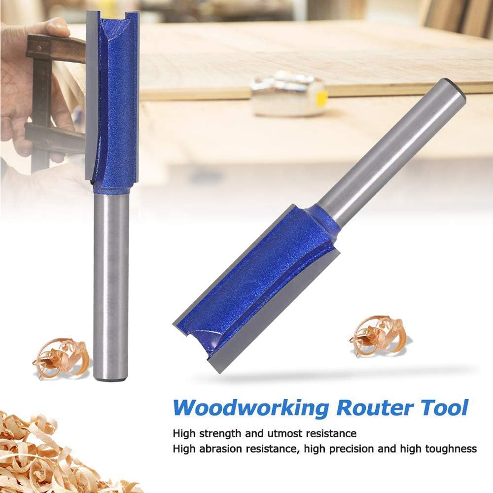 Brocas profesionales rectas de doble flauta, juego de brocas de fresadora de corte empotrado, diámetro de corte respectivamente 1/2", 1/4", 3/8", 5/16"