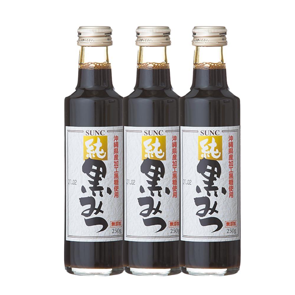 Amazon.co.jp: サンク 純 黒みつ 250ml×3本セット SUNC 黒蜜 沖縄県産