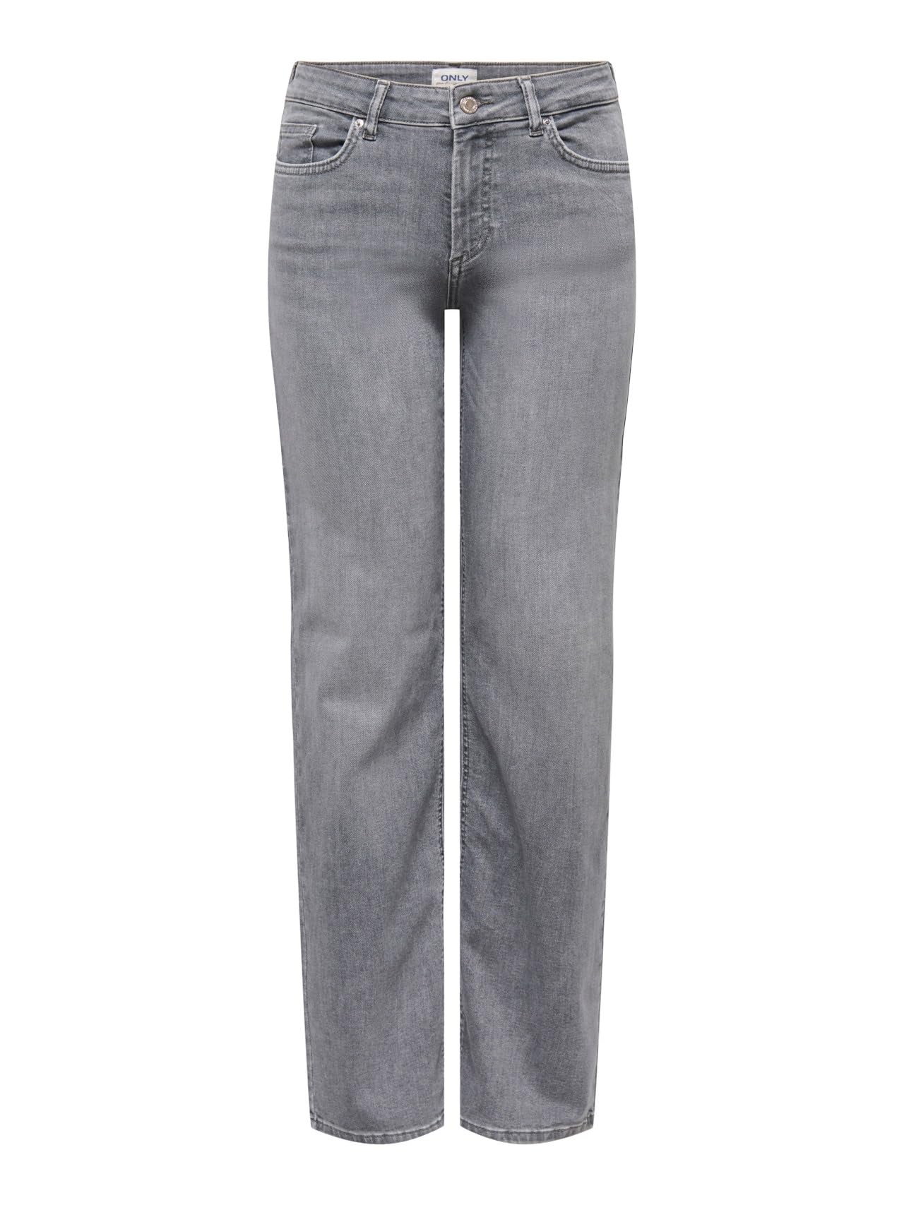 ONLY Womens Onlblush Mid Straight DNM Tai0918 Noos, Medium Grey Denim, XL / 30L UK