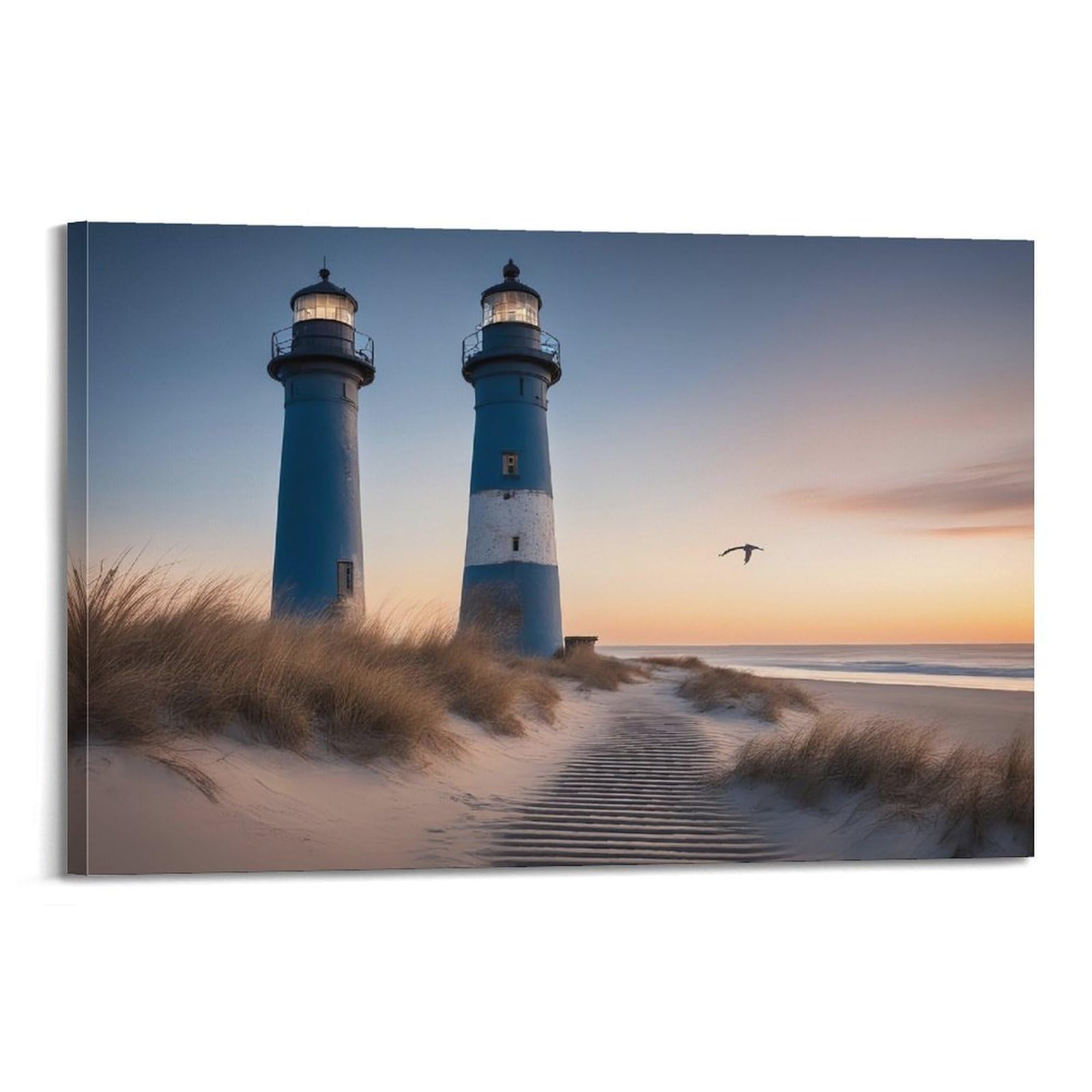 CXHJCA Lighthouse Poster Sunlit Serenity Poster Decorative Painting Canvas Wall Posters And Art Picture Print Modern Family Bedroom Decor Posters 20x30inch(50x75cm)