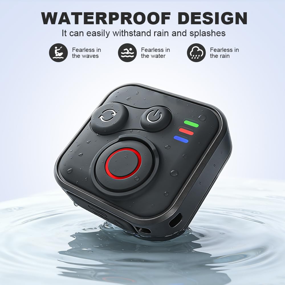 Bluetooth Fernbedienung für Insta360 X5/X4/X3/X2/Ace Pro 2/Ace Pro/GO3S/GO3/GoPro Hero 13/12/11/IOS/Android, Wasserdicht Wireless Smart Fernbedienung mit Handschlaufe, 50M Reichweite, BT5.1