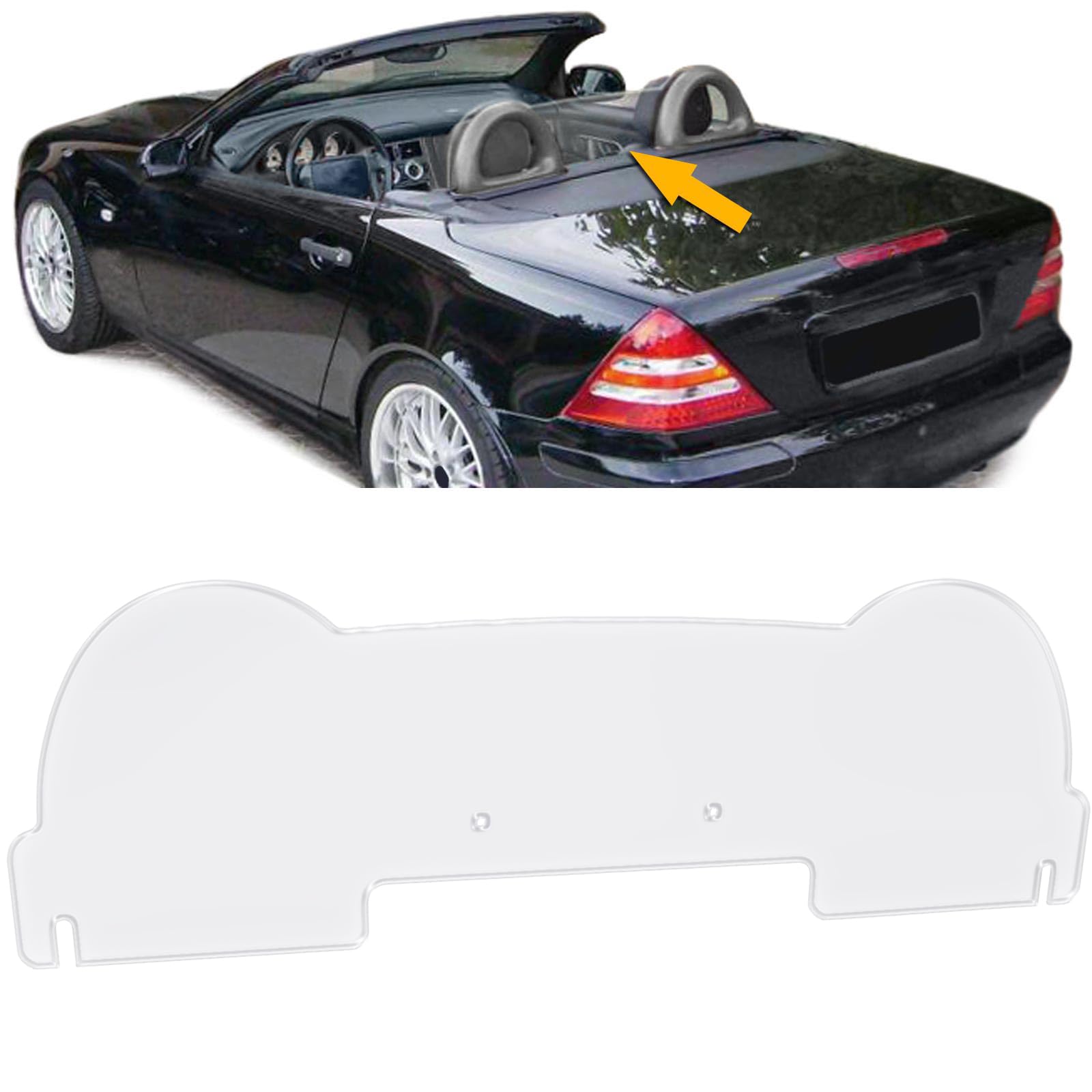 Windschutz Acrylglas klar für Mercedes SLK R170 96-04