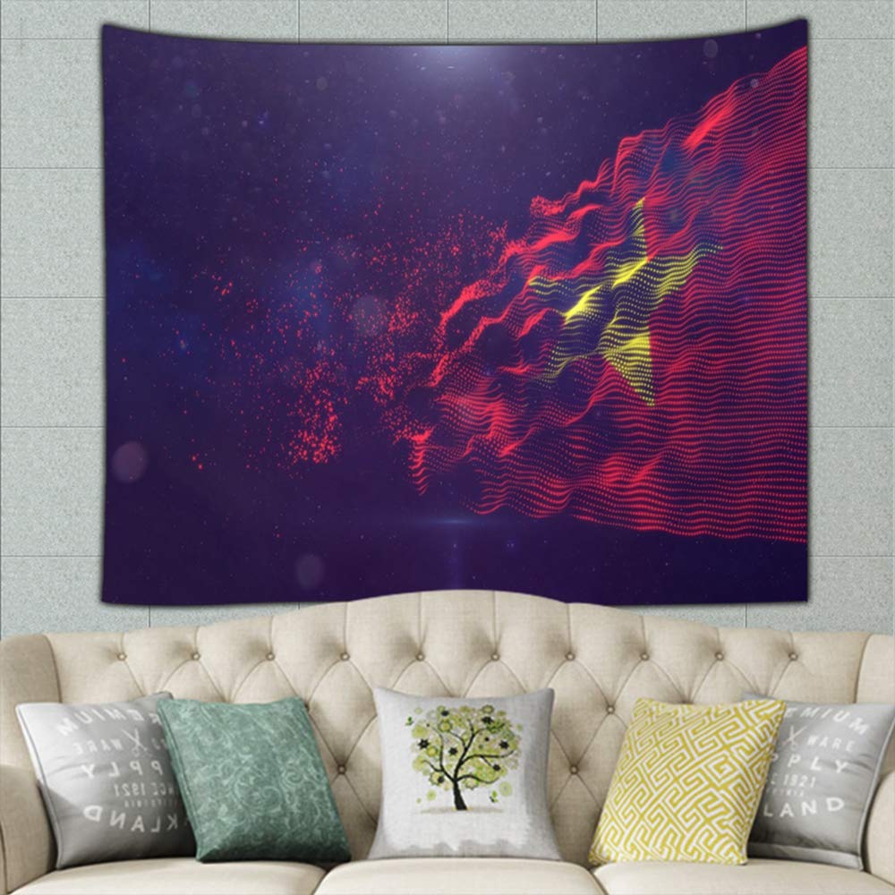 Fimaliy Home Tapestry, Vietnam Flag Sports Recreation Tapestries, Wall Hanging Tapestry Home Decor for Living Room Bedroom Dorm Room Beach Picnic Mat 60 X 40 Inch