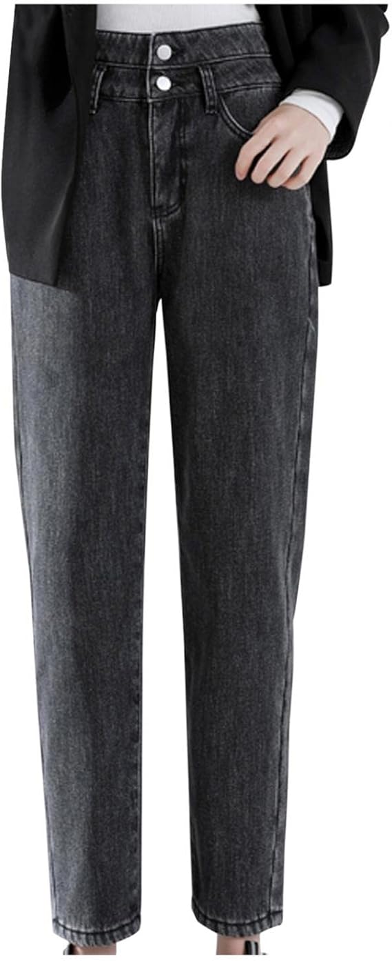 Amazon Co Jp ウエストゴム デニム ストレート パンツ 総ゴム ストレッチパンツ レディース デニムパンツ レディース ストレッチ スキニー ジーンズ デニムパンツ ジーンズ レディース ストレート ハイウエスト 厚手 裏起毛 デニム パンツ レディース ストレッチ