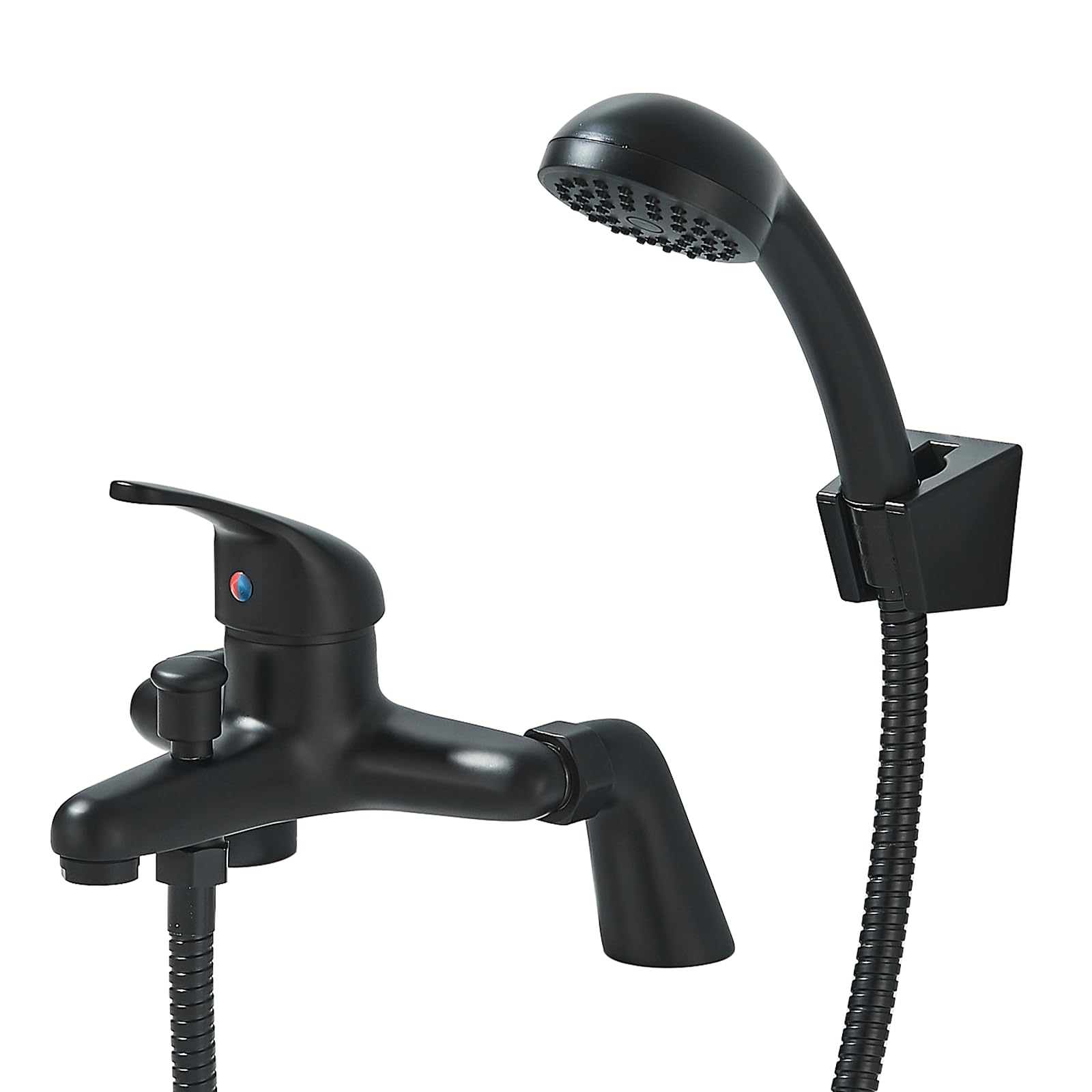 TVTIUO Black Bathroom Shower Faucet, Modern Bathroom Sink Faucet with Shower Faucet