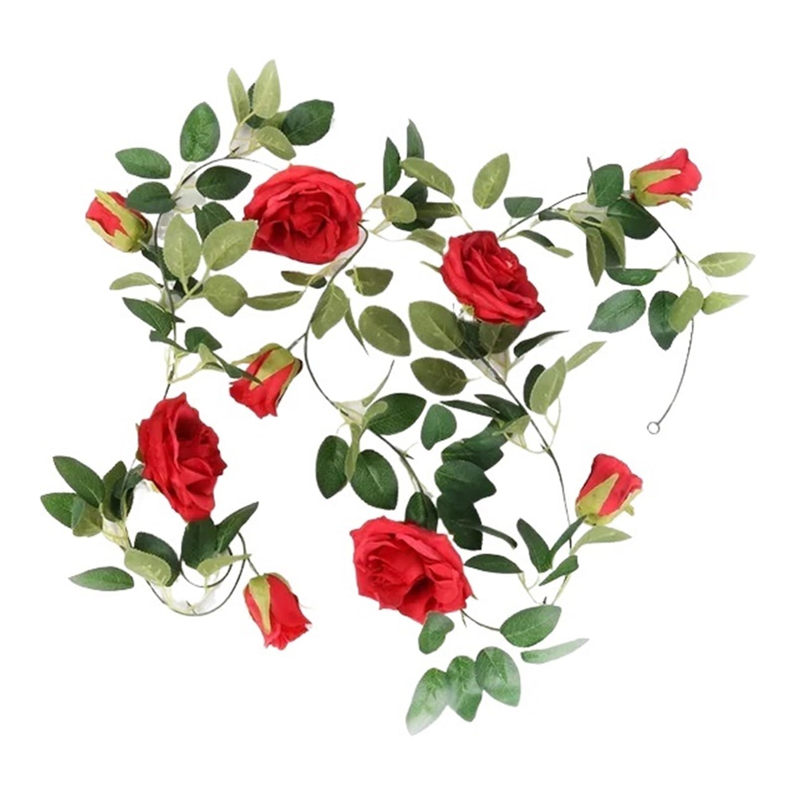 LXLAEOANG Artificial Flowers 2m Wedding Decoration Table Artificial Rose Flower Vine Garland Fake Plant Foliage Hanging Rattan Decor Supplies