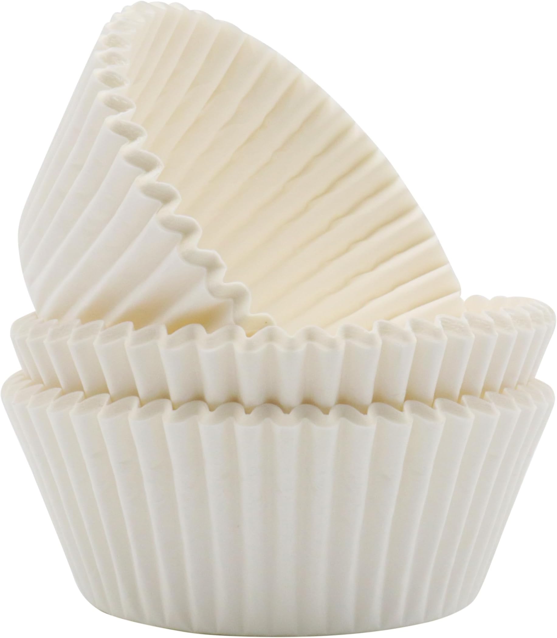 BC712 Disposable Paper Cupcake Cases, Standard Size, Pack of 60 , White