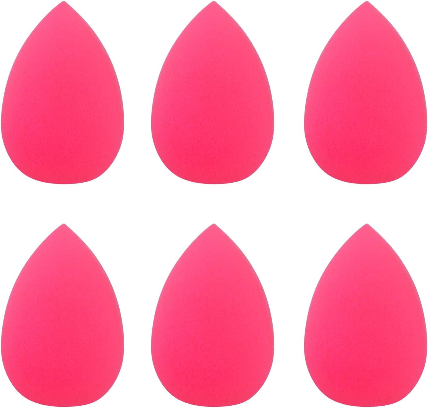Makeup Sponge 6 Pcs Set pink colour Beauty Blender Storage Case with Holder Flawless for Cream Liquid Foundation & Powder Application Soft Latex Free Sponges