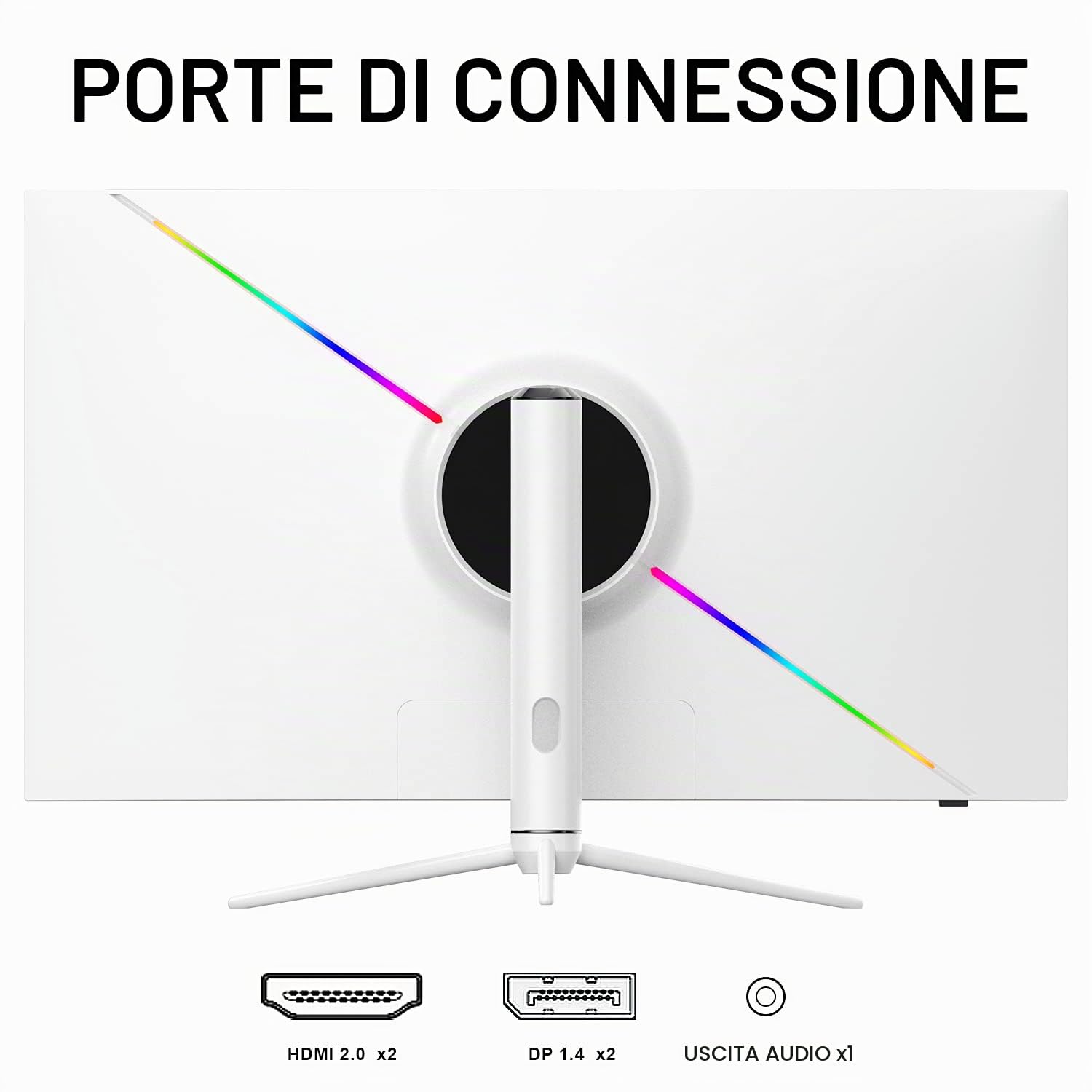Itek monitor GGC - 38.5" Curvo 2560x1440 WQHD, Pannello VA da 165Hz, Risposta 4ms OD (1ms MPRT), Collegamenti 2xHDMI e 2xDP, HDR, Adaptive Sync