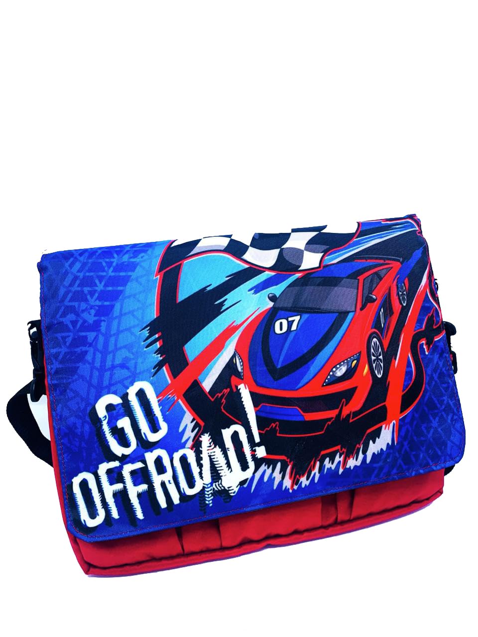 Echo Boomers Blue School Tuition Messenger Sling Bag fits upto 13-14" Laptop/Macbook, Detachable Shoulder Strap, Waterproof, Shockproof, Carry Handle with Spacious Pockets, For Kids