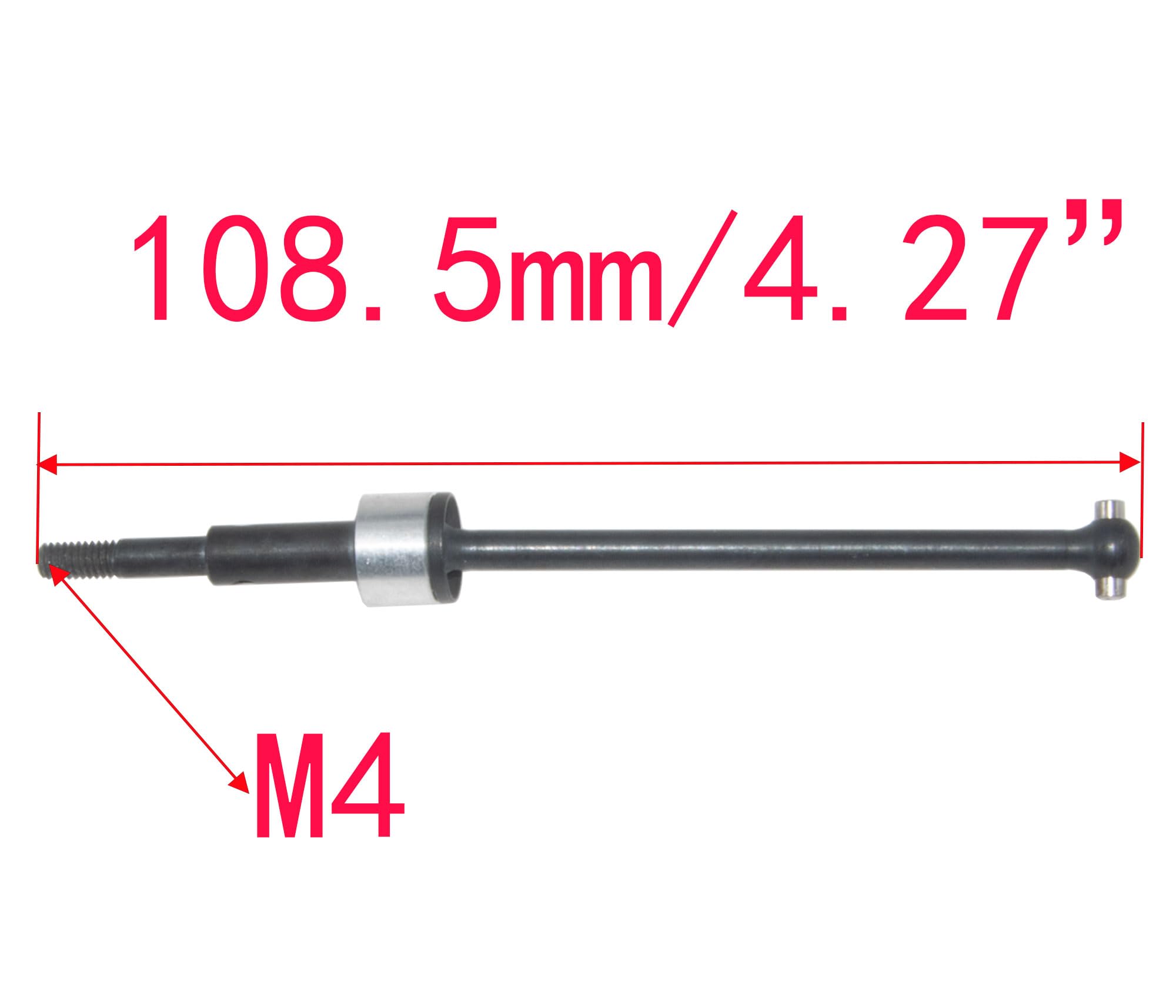 RC CVD Drive Shaft Set For RedCat Blackout XTE/XBE/SC 1/10 - Front & Rear Steel Shafts - View #2