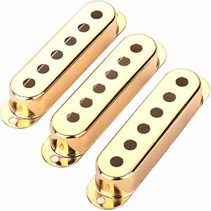 KAISH 3 X 52mm Pickup Cover For Stratocaster/Strat Guitar - Black