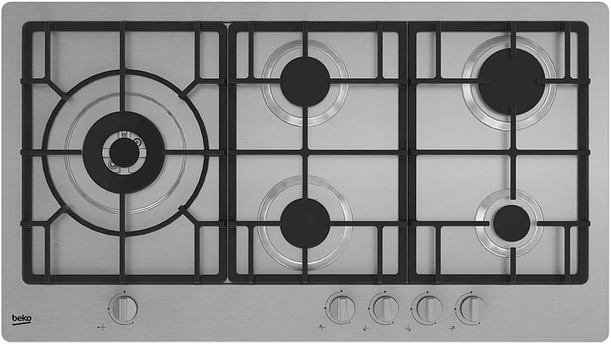 Piano cottura 5 Fuochi a gas da 90 cm colore Inox HIML...