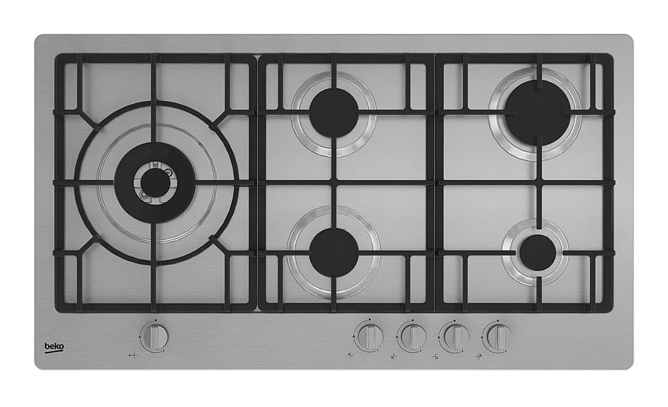 Piano cottura 5 Fuochi a gas da 90 cm colore Inox HIML 95225 SXE