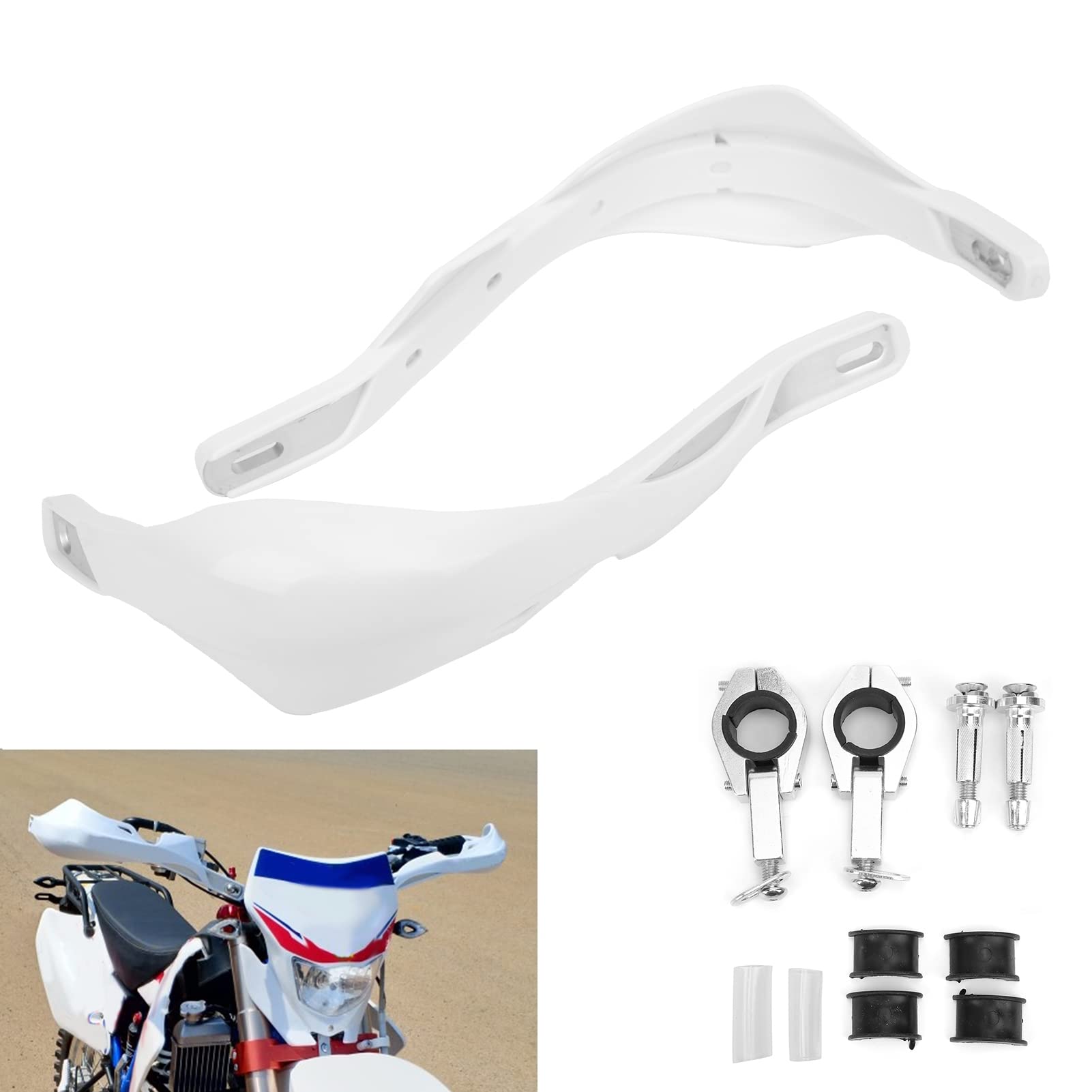 Uniwersalne osłony dłoni motocykla, ochrona kierownicy 22 mm i 28 mm, do rowerów terenowych/enduro, ochrona przed skałami, błotem i wiatrem, zmniejsza zmęczenie dłoni