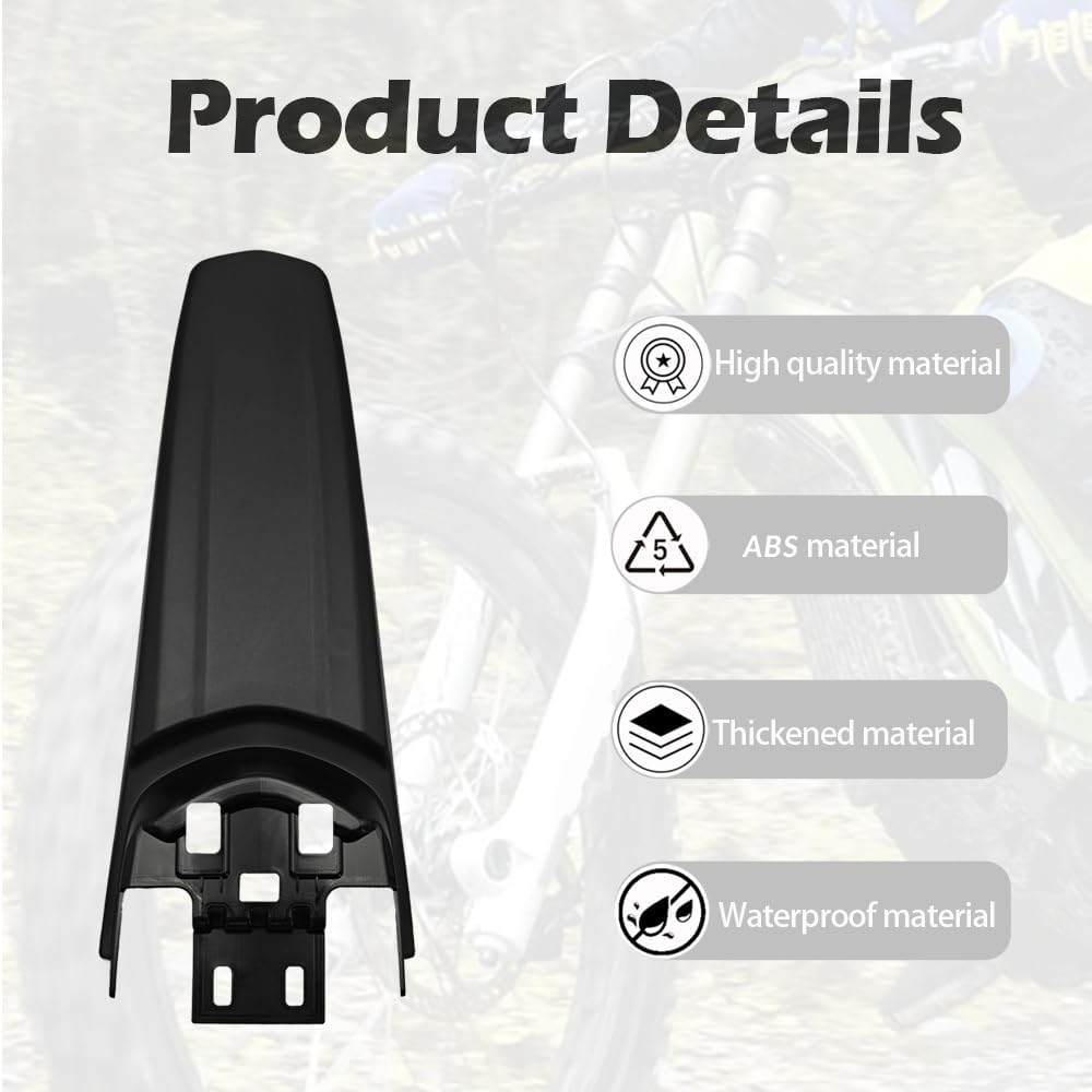 Extended Rear Fenders Longer Tail Guard for Surron Light Bee X/S and Segway X160/X260 (Matte Black)