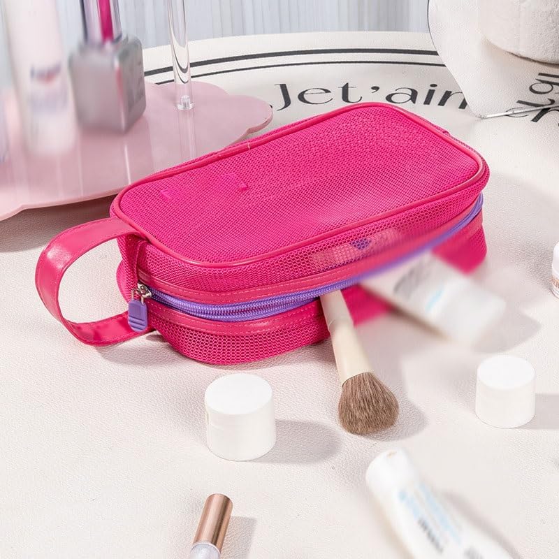 Hand-held Storage Bag Travel Cosmetics Mesh Beach Large Capacity image 4
