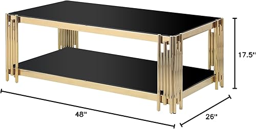 Miniatura 83 de Mesa auxiliar moderna de cristal de 20 pulgadas con marco de metal, mesa de noche, mesa esquinera para sala de estar, oficina en casa, dormitorio