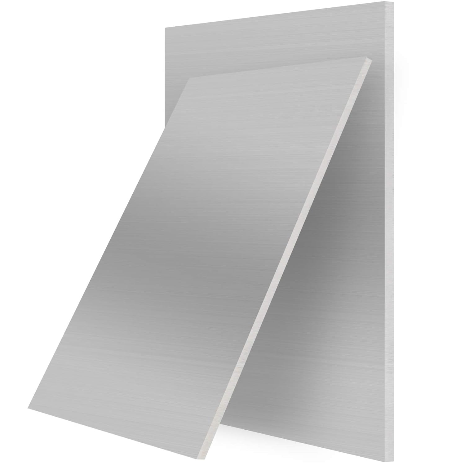 HAKZEON 4 Pack 6061 1/4 Inch Metal Aluminum Sheet, 6 x 12 Inch Flat Plain Aluminum Plate Covered with Protective Film, Rectangle Mateal Sheets Plates for Framing Base Plate Crafting