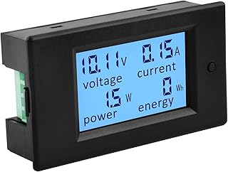 Diymore Ammeter Voltmeter Digital Multimeter,Power Meter DC 6.5-100V 20A Voltage Amperage Power Energy Meter,Volt Amp Tester Gauge Monitor with Built-in Shunt