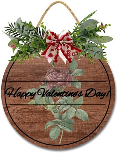 Miniatura 7 de Corona colgante de feliz día de San Valentín para puerta delantera decoración del día de San Valentín corona de vacaciones letreros de puerta de