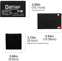 Vista 2 de Mighty Max Battery Reemplazo de batería SLA de 12V 12AH para EBL GT12080-HG
