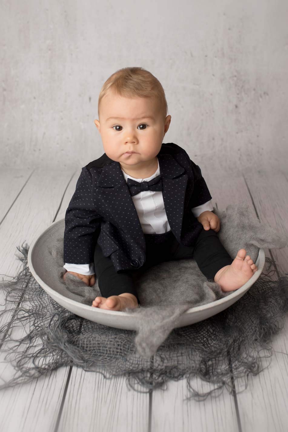 Mono de bautizo para bebé o niño, de punto de jersey, XL, elástico