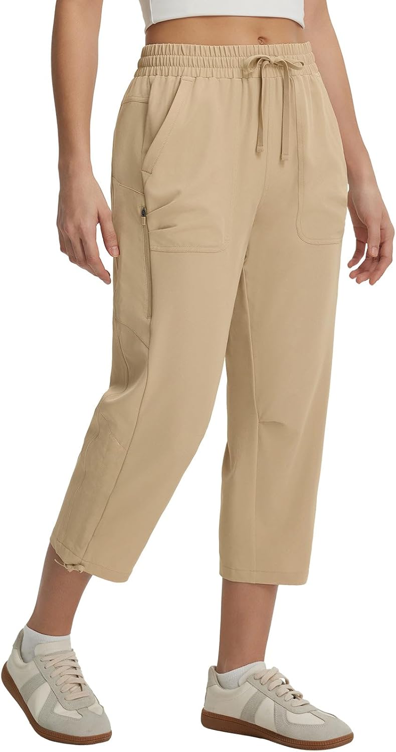 Lightweight Women’s Capri Hiking Pants with Zipper Pocket & UPF50+ Lightweight Women’s Capri Hiking Pants with Zipper Pocket & UPF50+