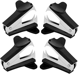 4Pcs Mini Staple Removing Tool Portable Metal Stapler Remover Office Accessory Easy Carry for Document Protection
