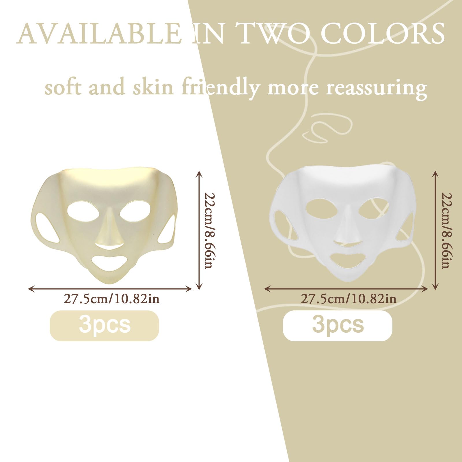Maschera per la Pelle in Silicone Riutilizzabile, 6 Pezzi Copertura Viso Accessori