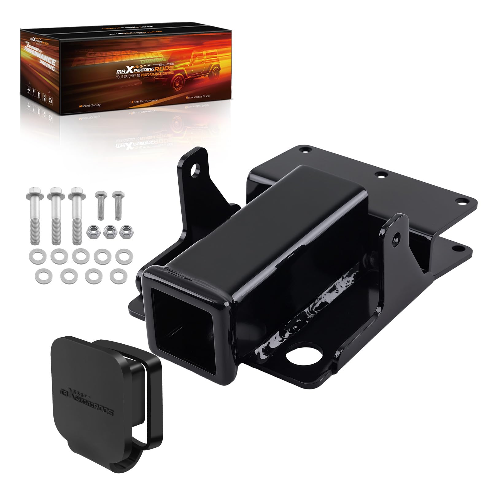 Amazon.com: maXpeedingrods Rear Trailer Hitch with Rubber Hitch