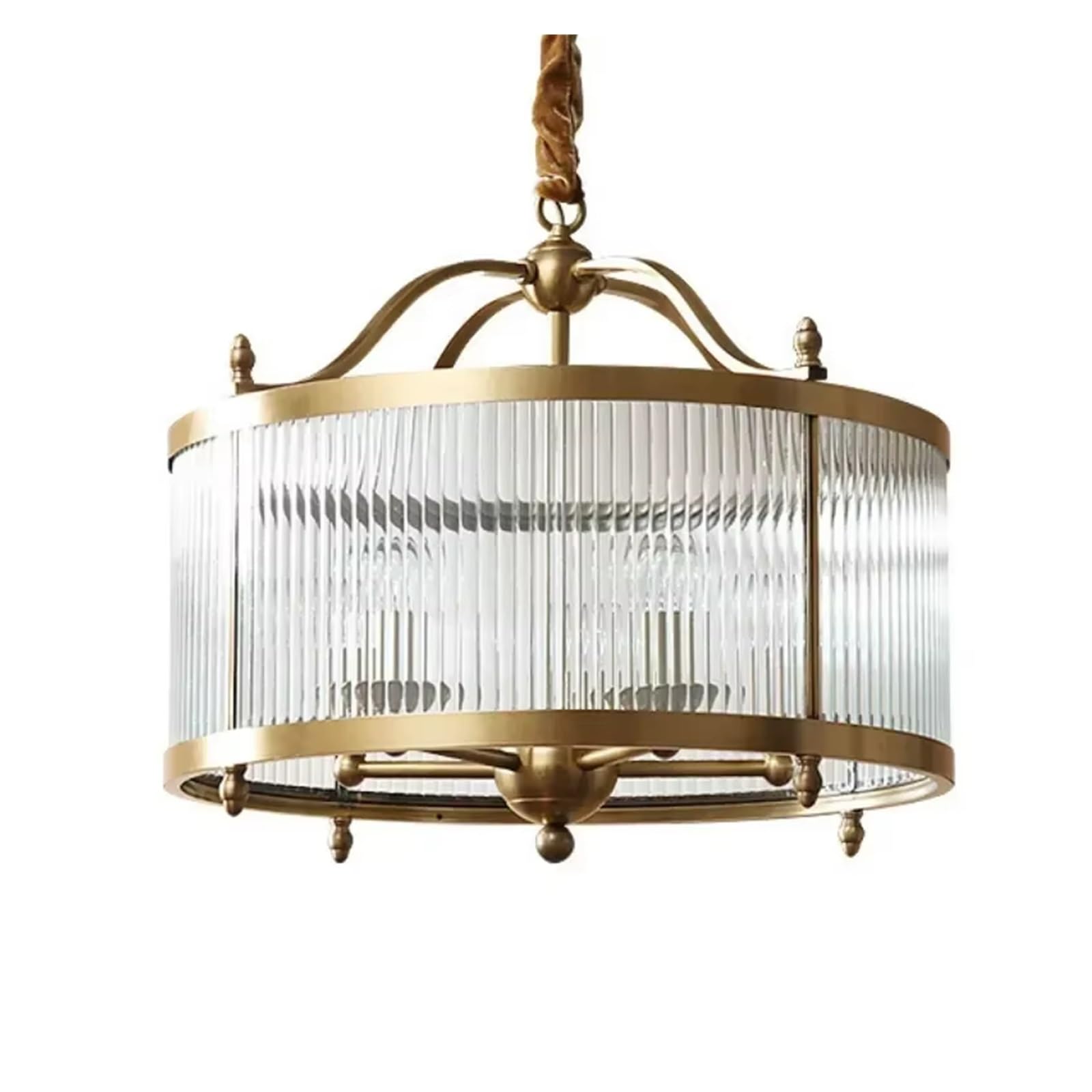 Olskfuh Size_name Modern Luxury Glass Chandelier Golden Copper Living Dining Bedroom Decor Ceiling Pendant Light Indoor Led Lamp Fixture,-D60 H45cm