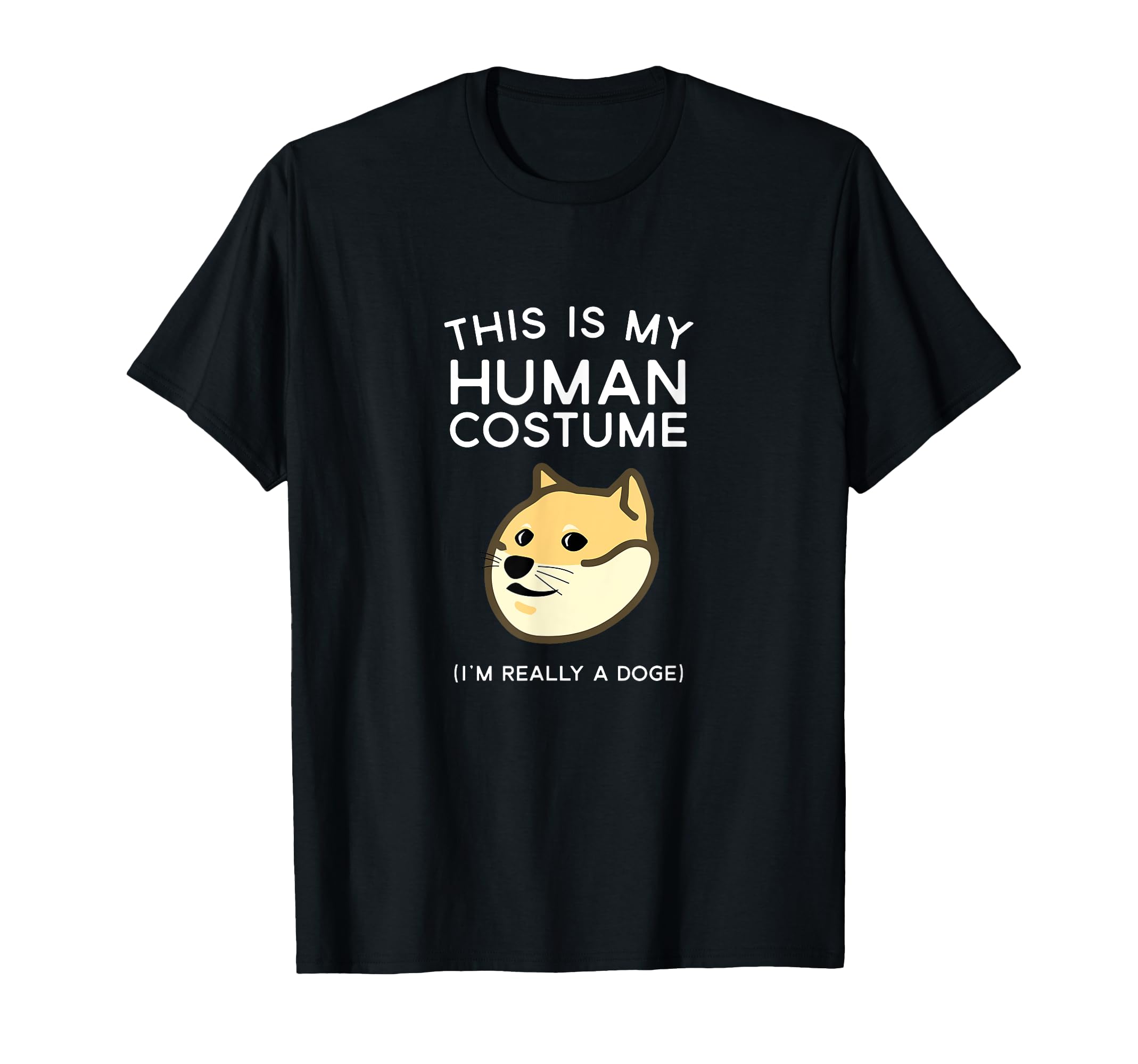 Funny Halloween This is My Human Costume Doge Meme T-Shirt