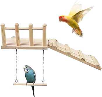 Amazon | 3点セット 鳥 はしご ブランコ 止まり木 インコ 遊び場 鳥の