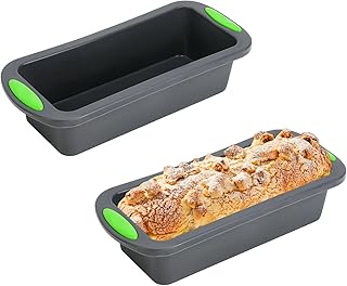 Brot Backform, 2 Stück Silikonform Brot, Rechteckig Brotbackformen, Hitzebeständig Brots Kastenform, für die Herstellung von Brots, Kuchen und Desserts