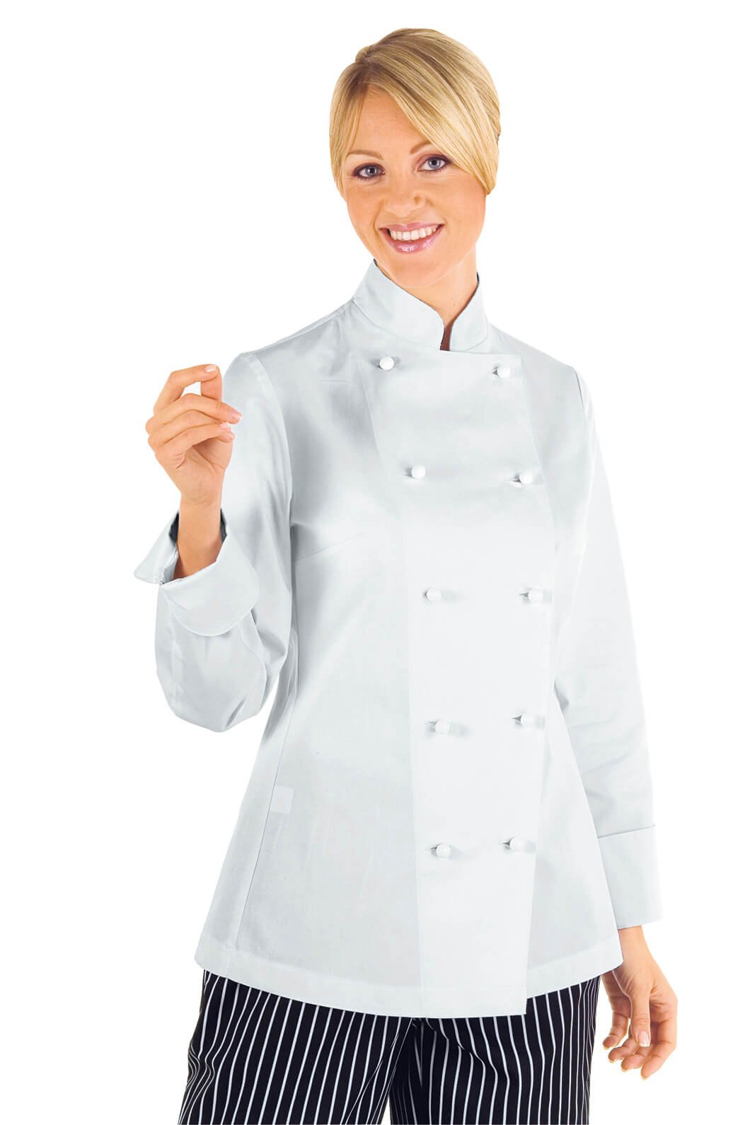 ISACCO Giacca da cucina donna manica lunga 100% cotone