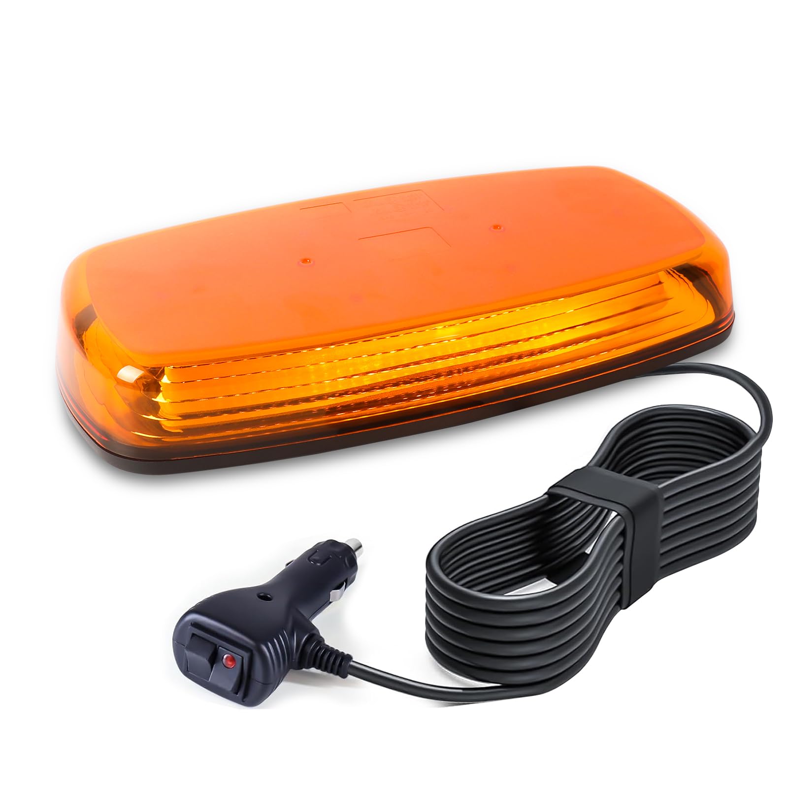 Yuanjoy 84 LED Dach Stroboskopleuchte, IP67 Wasserdicht Hochsichtbare Notfall Sicherheits Warnleuchte LED Mini Blitzleiste Mit Magnetfuß Für 12V-24V Schneepflüge, LKWs, Baumaschinen